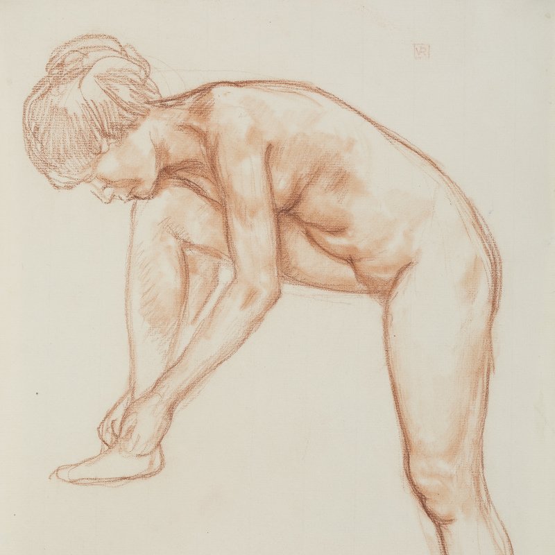 Théo Van Rysselberghe - Baigneuse laçant ses espadrilles
